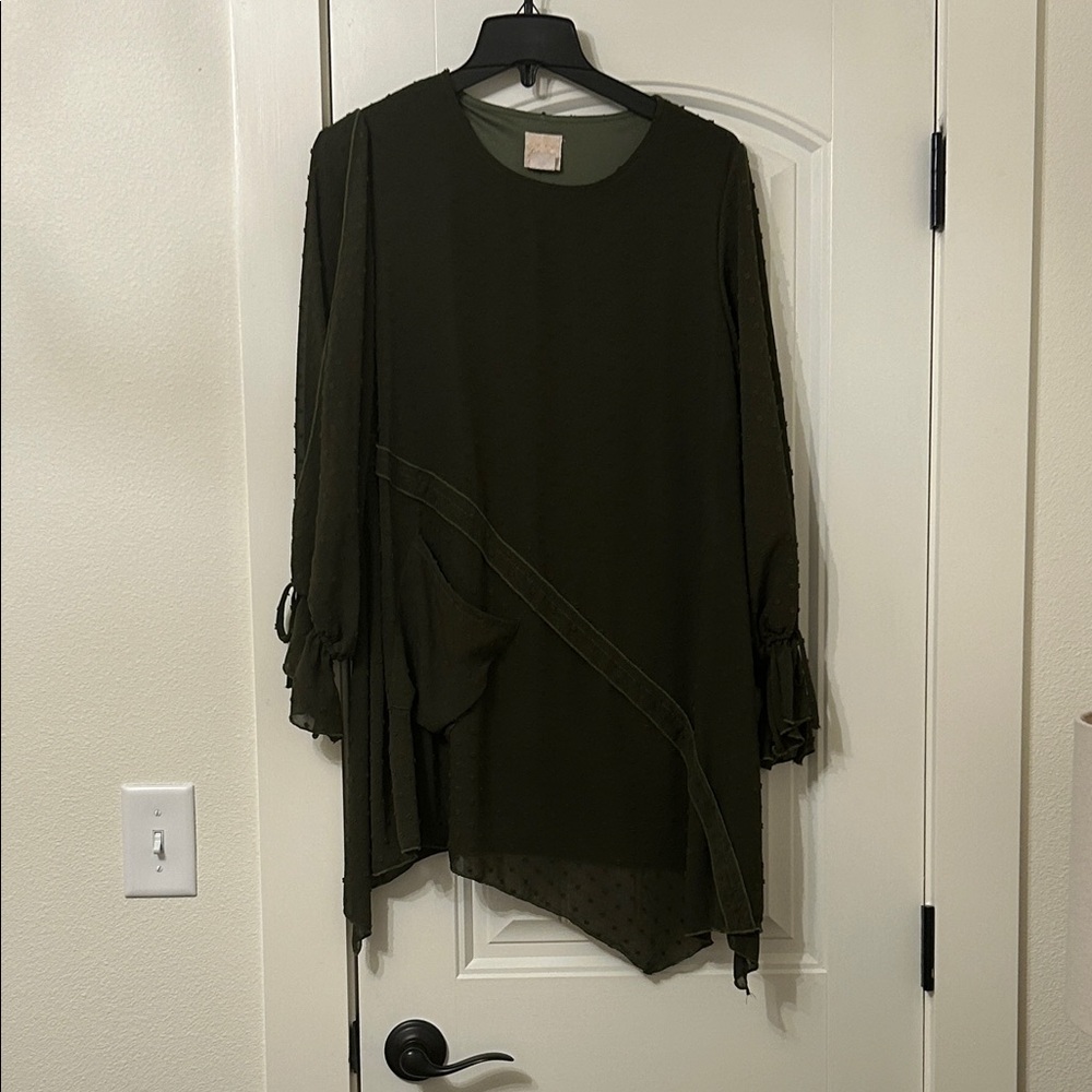 Chic Dark Green Women's Tunic
